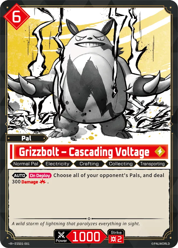 Grizzbolt – Cascading Voltage — Sleeve & Card Set Vol.1 — Palworld TCG