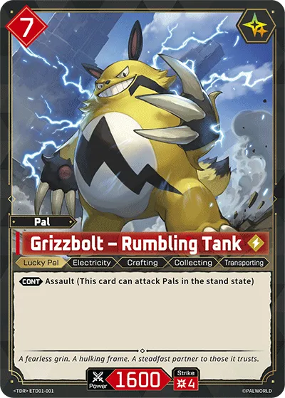Grizzbolt – Rumbling Tank — Trial Deck: Dawn of Palpagos Red・Blue — Palworld TCG