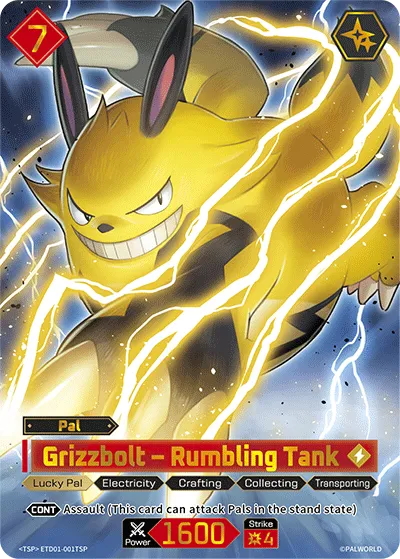 Grizzbolt – Rumbling Tank — Trial Deck: Dawn of Palpagos Red・Blue — Palworld TCG