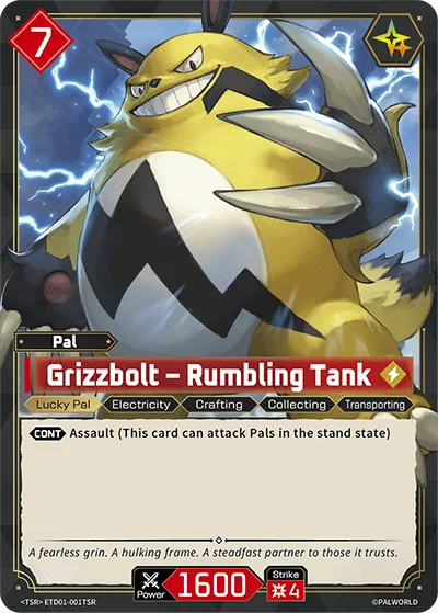 Grizzbolt – Rumbling Tank — Trial Deck: Dawn of Palpagos Red・Blue — Palworld TCG