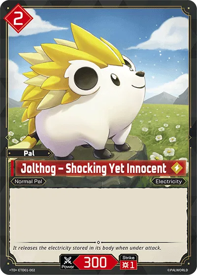 Jolthog – Shocking Yet Innocent from Trial Deck: Dawn of Palpagos Red・Blue - Palworld TCG