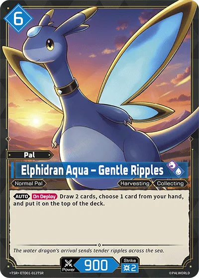 Elphidran Aqua – Gentle Ripples from Trial Deck: Dawn of Palpagos Red・Blue - Palworld TCG