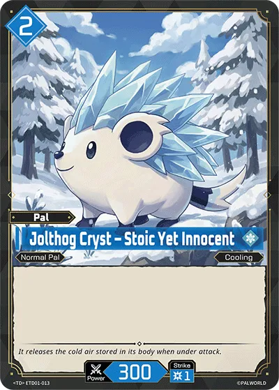 Jolthog Cryst – Stoic Yet Innocent from Trial Deck: Dawn of Palpagos Red・Blue - Palworld TCG