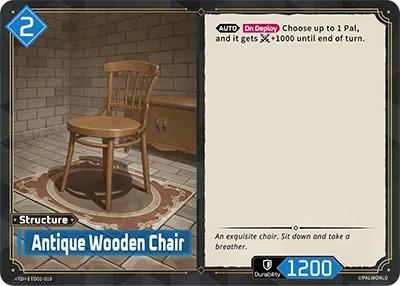Antique Wooden Chair — Trial Deck: Dawn of Palpagos Red・Blue — Palworld TCG