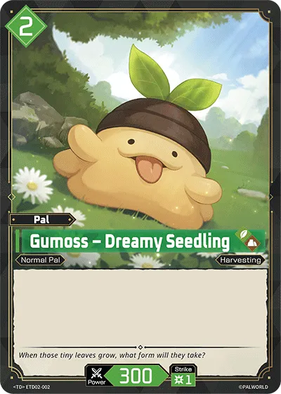 Gumoss – Dreamy Seedling from Trial Deck: Dawn of Palpagos Green・Purple - Palworld TCG