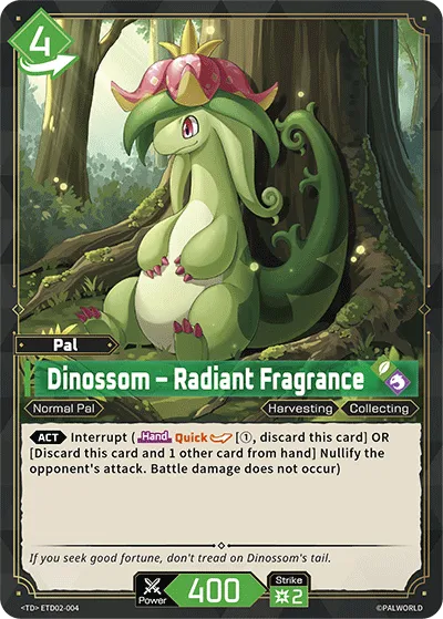 Dinossom – Radiant Fragrance from Trial Deck: Dawn of Palpagos Green・Purple - Palworld TCG