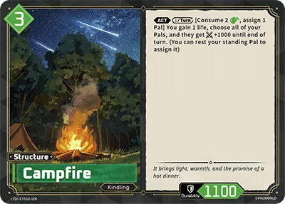 Campfire — Trial Deck: Dawn of Palpagos Green・Purple — Palworld TCG