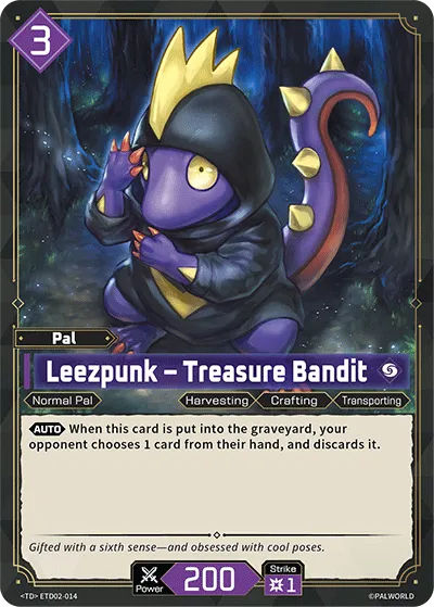 Leezpunk – Treasure Bandit from Trial Deck: Dawn of Palpagos Green・Purple - Palworld TCG