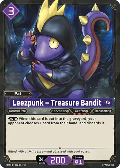 Leezpunk – Treasure Bandit from Trial Deck: Dawn of Palpagos Green・Purple - Palworld TCG