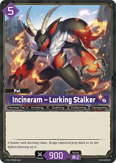 Incineram – Lurking Stalker — Trial Deck: Dawn of Palpagos Green・Purple — Palworld TCG