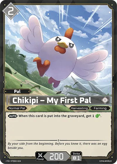 Chikipi – My First Pal from Trial Deck: Dawn of Palpagos Green・Purple - Palworld TCG