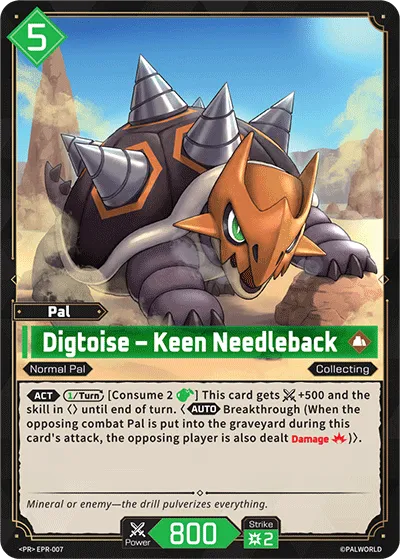 Digtoise – Keen Needleback — Promotional Cards 2026 — Palworld TCG
