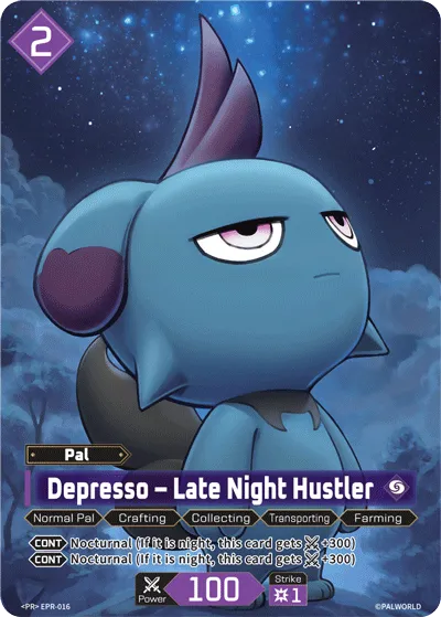 Depresso – Late Night Hustler — Promotional Cards 2026 — Palworld TCG