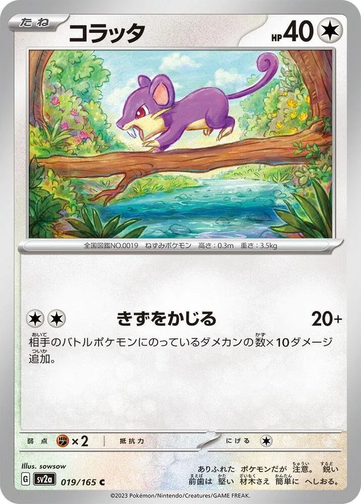 Rattata — SV2a: Pokemon Card 151 — Pokemon Japan