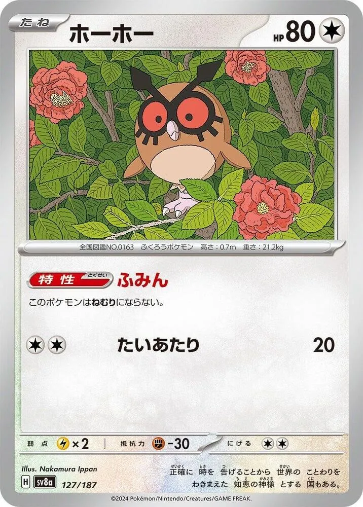 Hoothoot — SV8a: Terastal Fest ex — Pokemon Japan