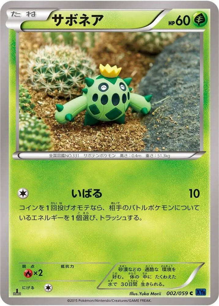 Cacnea — XY8-Bb: Blue Shock — Pokemon Japan