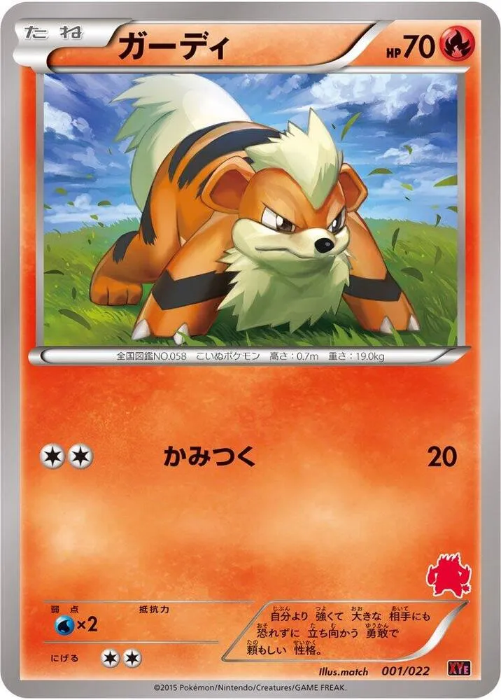 Growlithe — XYE: Emboar-EX vs Togekiss-EX Deck Kit — Pokemon Japan