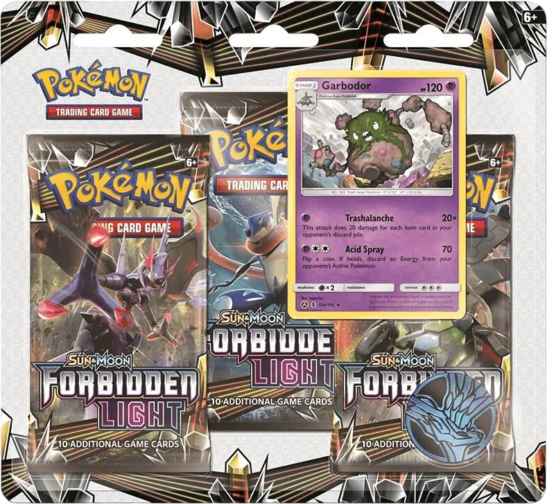 Forbidden Light 3 Pack Blister [Garbodor] — SM - Forbidden Light — Pokemon