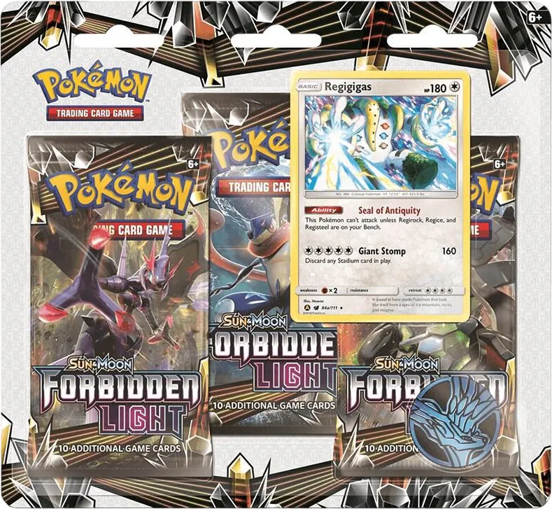 Forbidden Light 3 Pack Blister [Regigigas] — SM - Forbidden Light — Pokemon
