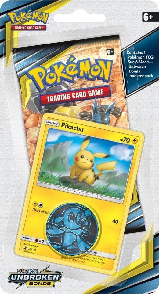 Unbroken Bonds Single Pack Blister [Pikachu] — SM - Unbroken Bonds — Pokemon