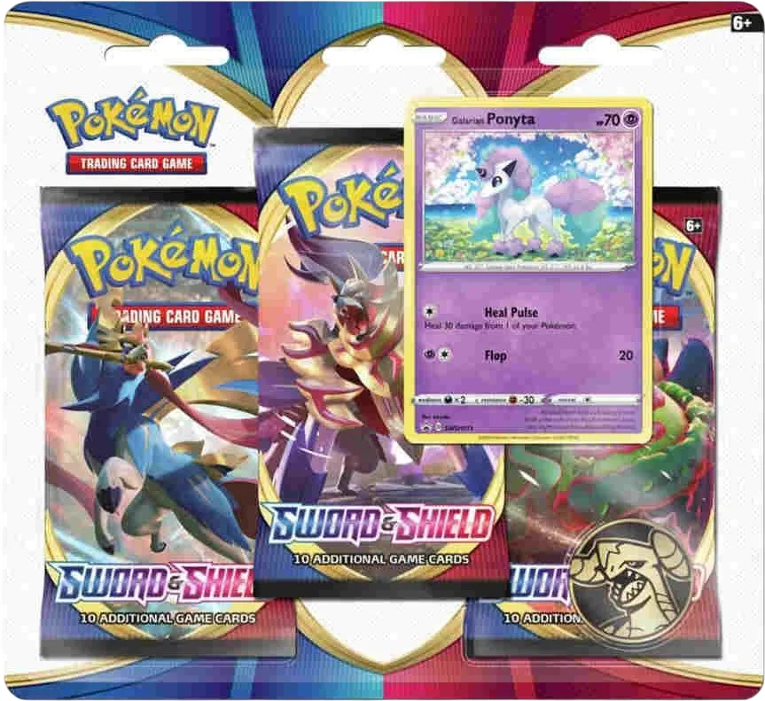 Tripack Épée et Bouclier : Ponyta de Galar — SWSH01: Sword & Shield Base Set — Pokemon