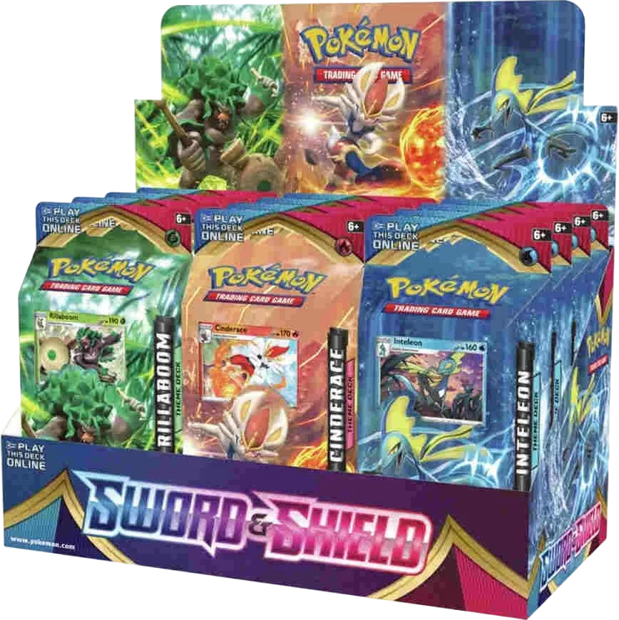 Display de Decks à thème Épée et Bouclier — SWSH01: Sword & Shield Base Set — Pokemon