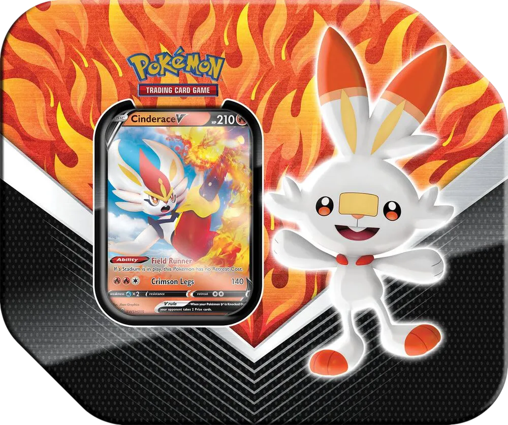 Galar Partners Tin [Cinderace V] — SWSH01: Sword & Shield Base Set — Pokemon