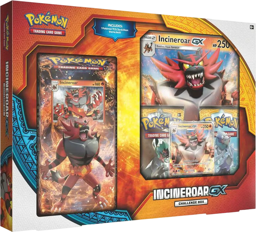Incineroar GX Challenge Box — SM Base Set — Pokemon
