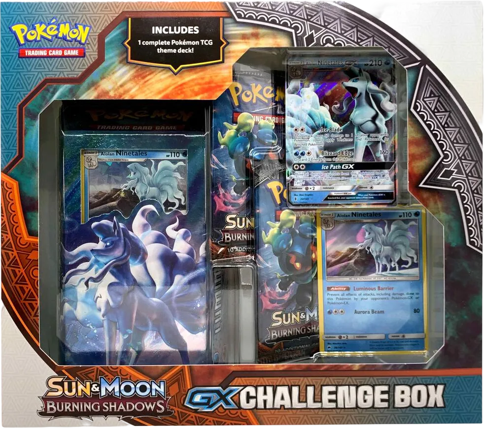 Alolan Ninetales GX Challenge Box — SM - Burning Shadows — Pokemon