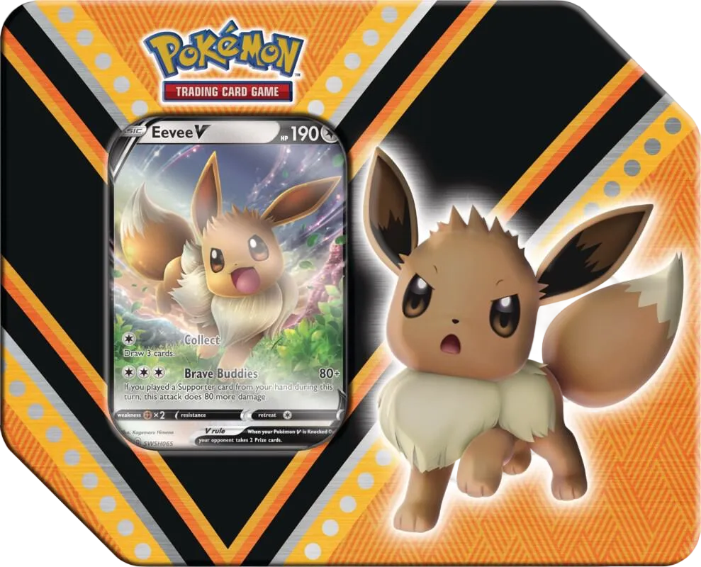 V Powers Tin [Eevee V] — Miscellaneous Cards & Products — Pokemon