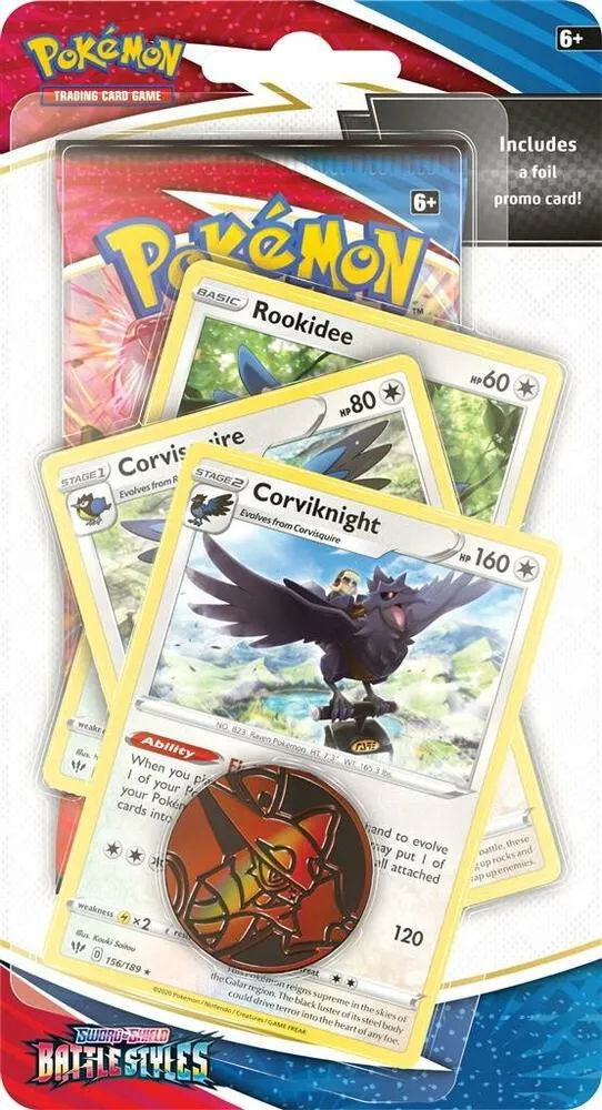 Battle Styles Premium Checklane Blister [Corviknight] — SWSH05: Battle Styles — Pokemon