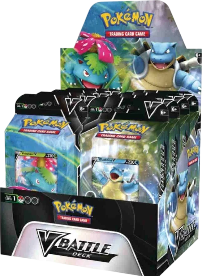 Display de Decks de combat Florizarre-V / Tortank-V — Miscellaneous Cards & Products — Pokemon