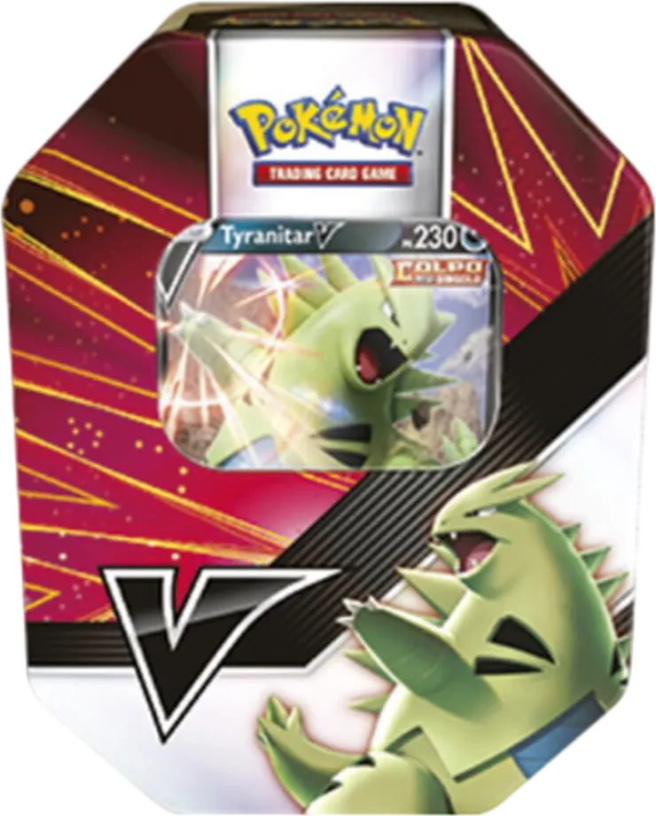 V Strikers Tin [Tyranitar V] (International Version) — SWSH05: Battle Styles — Pokemon