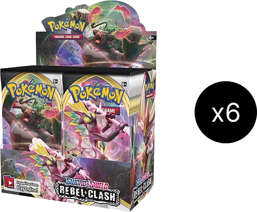 Case de 6 Displays Clash des Rebelles — SWSH02: Rebel Clash — Pokemon