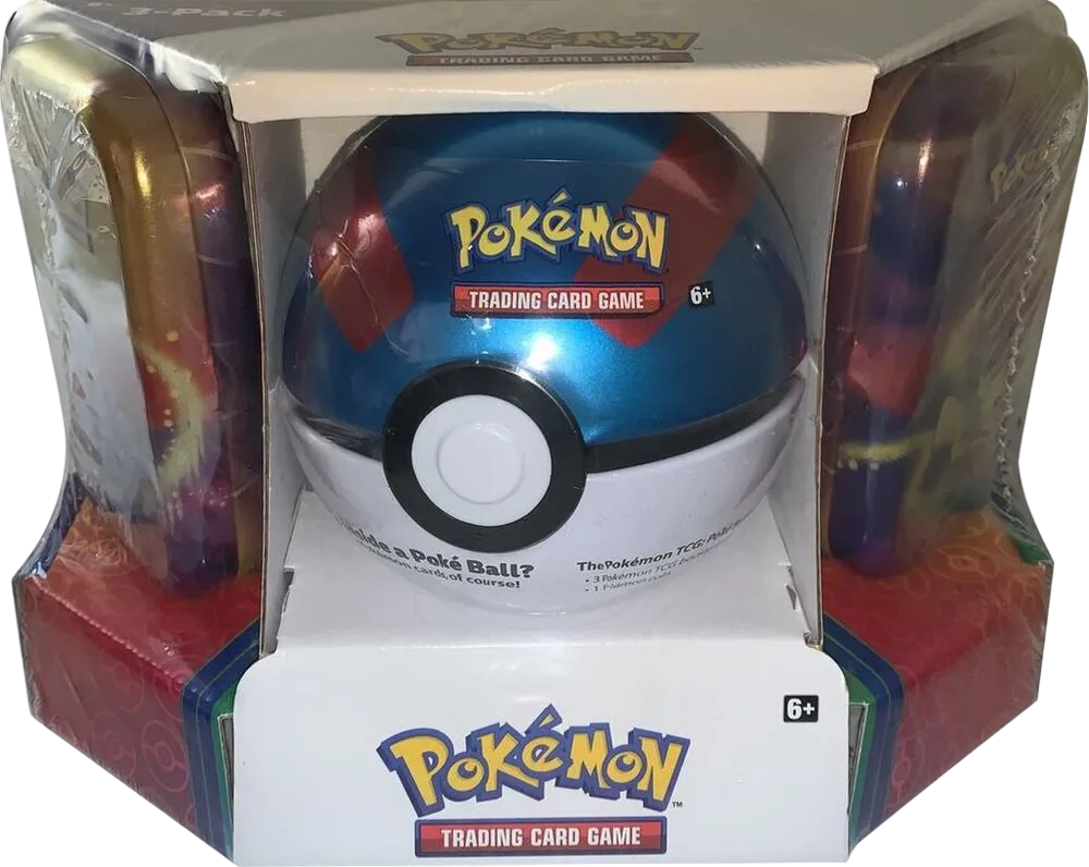 Pokemon - Poke Ball Tin + 2 Kanto Power Mini Tins - Great Ball — Miscellaneous Cards & Products — Pokemon