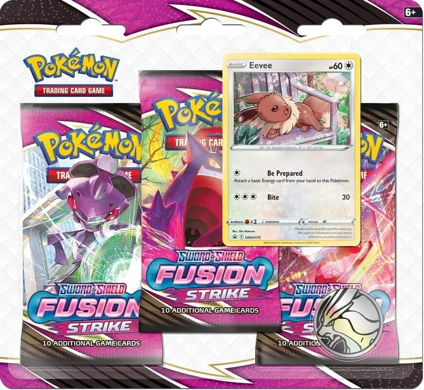 Fusion Strike 3 Pack Blister [Eevee] — SWSH08: Fusion Strike — Pokemon