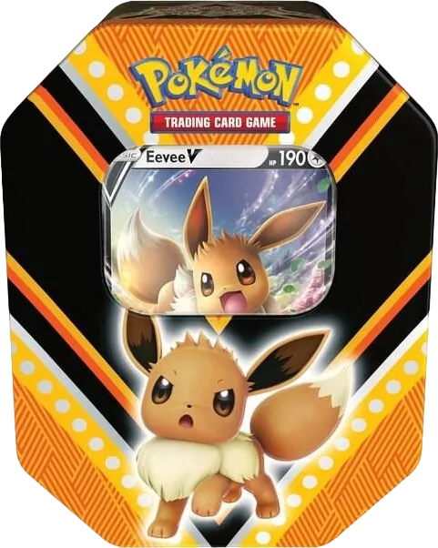 V Powers Tin [Eevee V] (International Version) — Miscellaneous Cards & Products — Pokemon