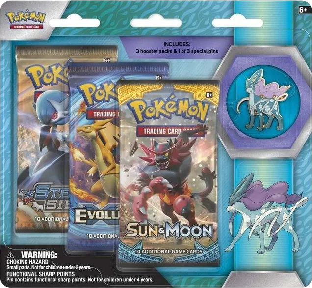 Legendary Beasts Collector Pin 3 Pack Blister [Suicune]