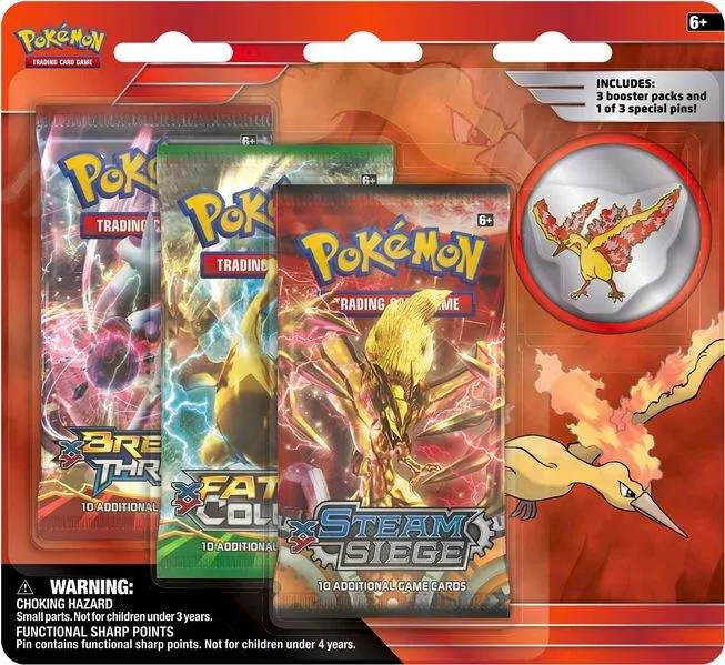 Tripack Pin Legendary Birds : Sulfura — Miscellaneous Cards & Products — Pokemon