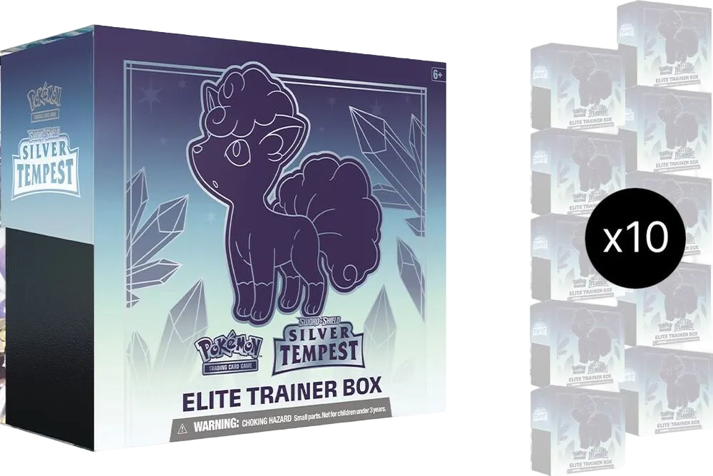 Silver Tempest Elite Trainer Box Case — SWSH12: Silver Tempest — Pokemon