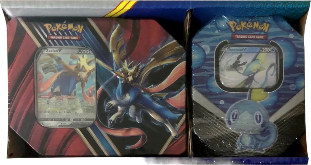 Legends of Galar Tin + Galar Partners Tin 2-pack [Zacian V/Inteleon V] (Retail Exclusive) — SWSH01: Sword & Shield Base Set — Pokemon