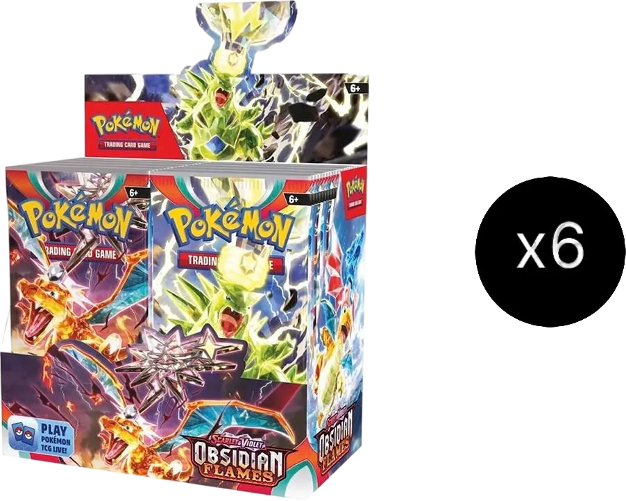 Case de 6 Displays Flammes Obsidiennes — SV03: Obsidian Flames — Pokemon