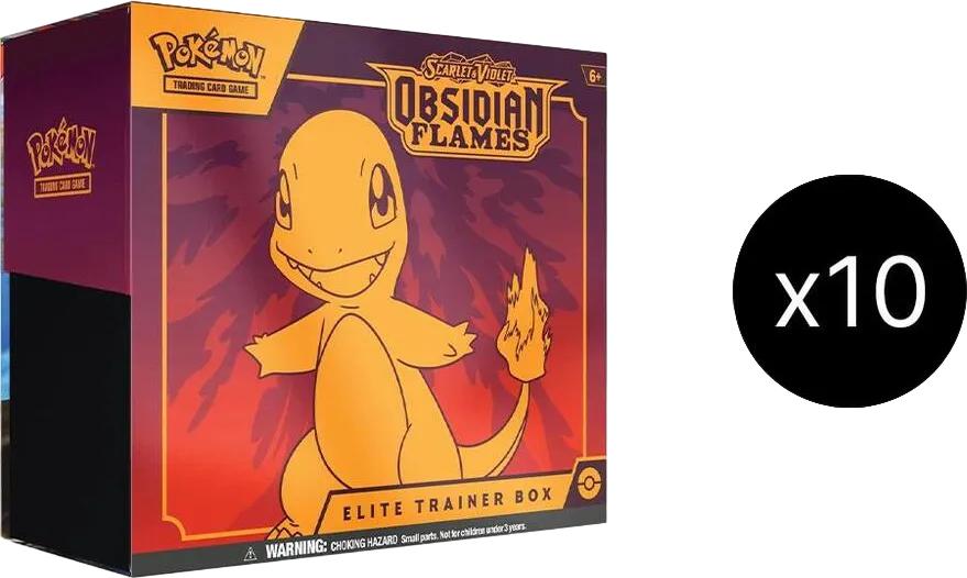 Case de 10 ETB Flammes Obsidiennes — SV03: Obsidian Flames — Pokemon