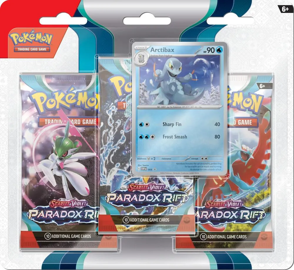 Paradox Rift 3 Pack Blister [Arctibax] — SV04: Paradox Rift — Pokemon