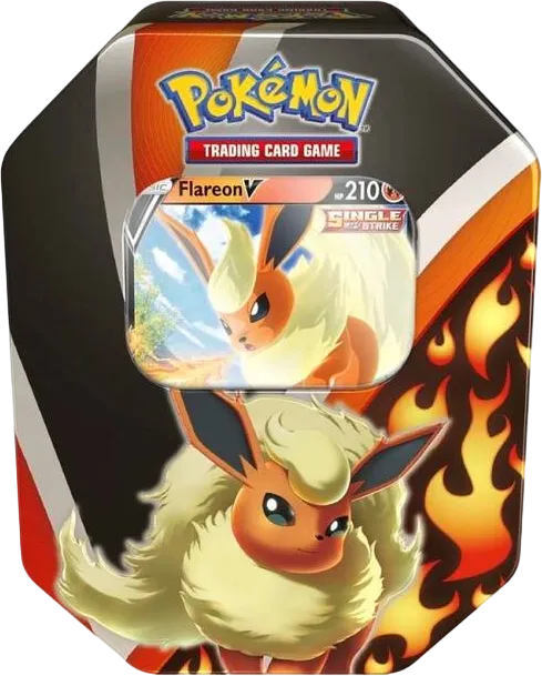 Eevee Evolutions Tin [Flareon V] (Live Code Card) — Miscellaneous Cards & Products — Pokemon