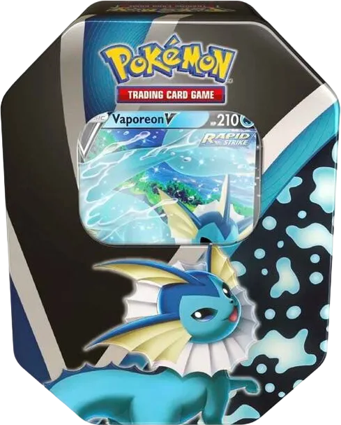 Eevee Evolutions Tin [Vaporeon V] (Live Code Card) — Miscellaneous Cards & Products — Pokemon