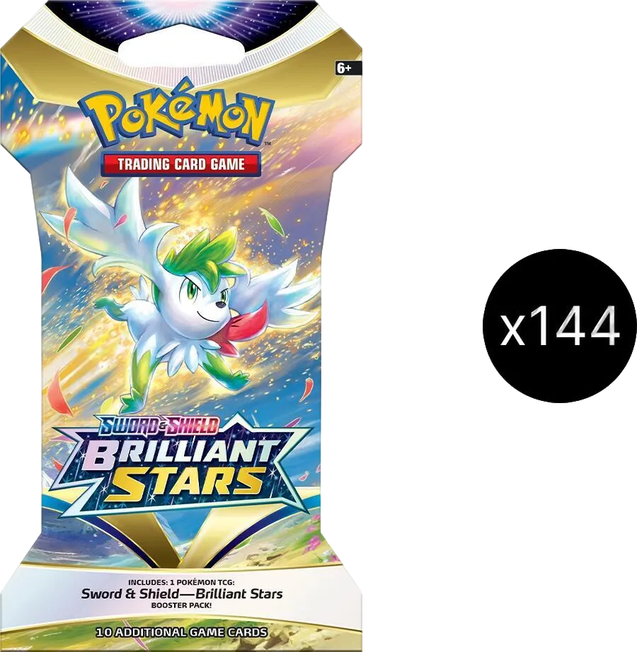 Brilliant Stars Sleeved Booster Pack Case — SWSH09: Brilliant Stars — Pokemon