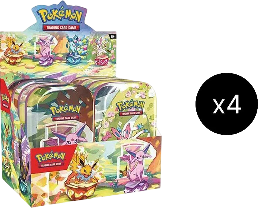 Prismatic Evolutions Mini Tin Display Case — SV: Prismatic Evolutions — Pokemon