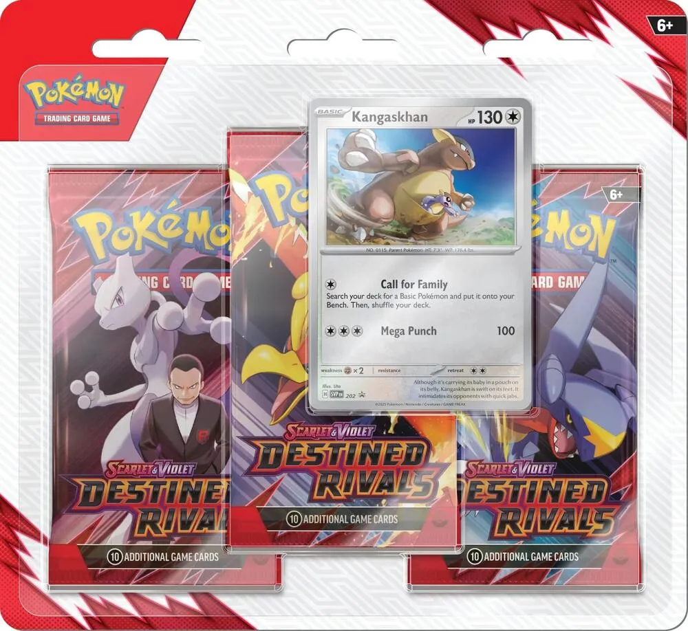 Destined Rivals 3 Pack Blister [Kangaskhan] — SV10: Destined Rivals — Pokemon