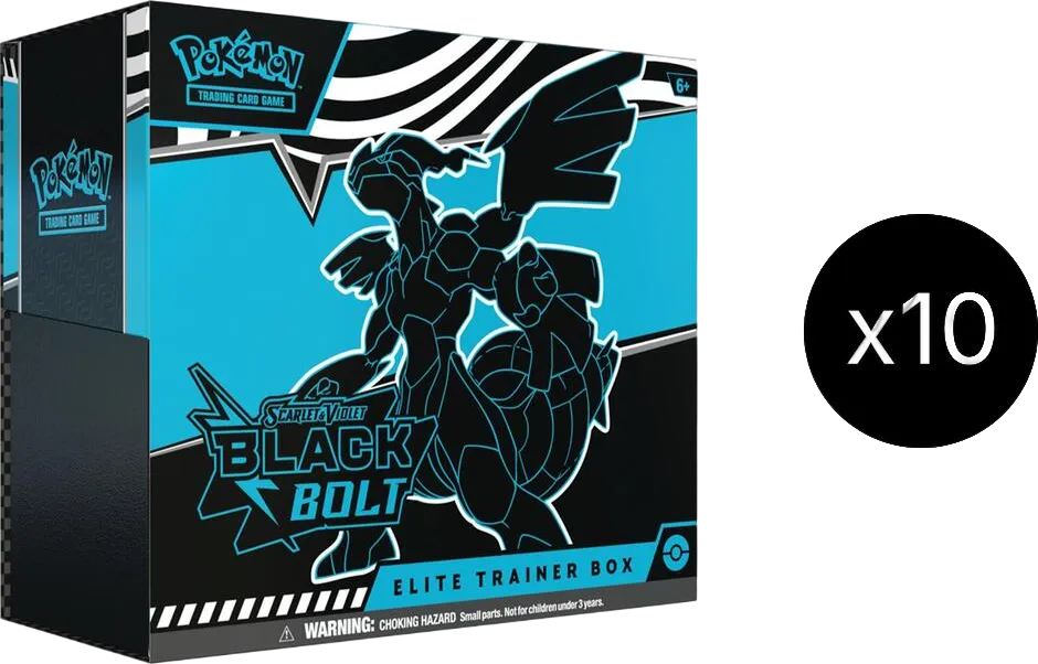 Black Bolt Elite Trainer Box Case — SV: Black Bolt — Pokemon